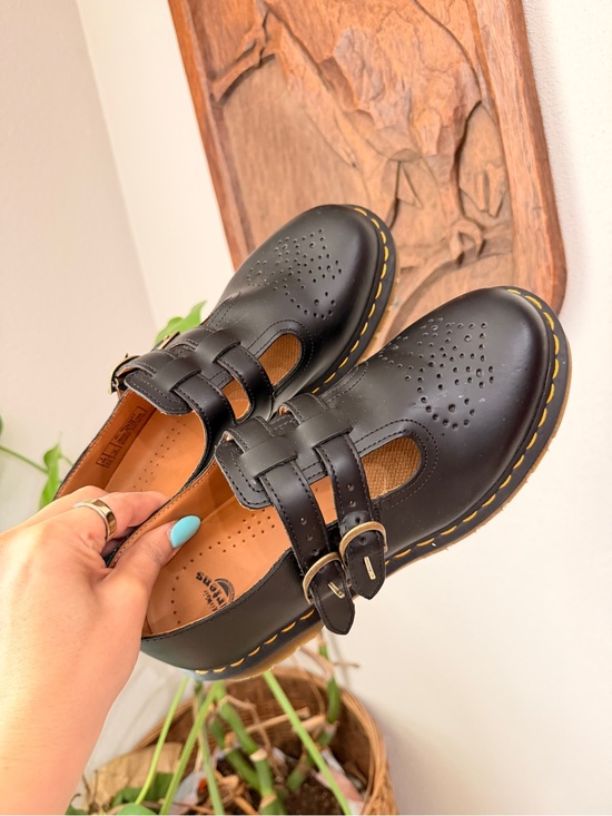 Dr. Martens Shoes - Dr. Martens 8065 Black Leather Double Strap Mary Janes Women’s 9 Repair